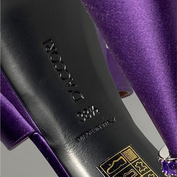 D'Accori Sienna Satin Platform Mules size 38.5 - Picture 13 of 13